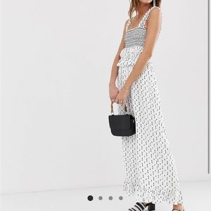 🆕 Jumpsuit with Wide Leg and Shirred Bodice